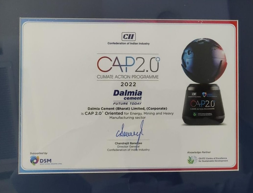 Dalmia Cement Wins Prestigious Cii Cap 2.0 Award for Pioneering Climate Action Initiatives in India