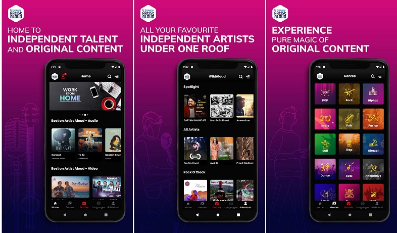 Hungama Artist Aloud app_Screenshot