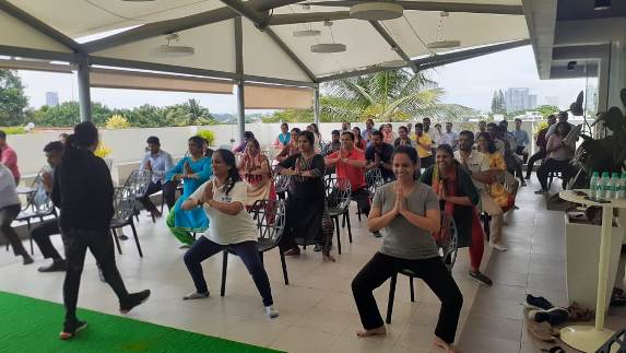 International Yoga Day celebrated at Shriram Properties