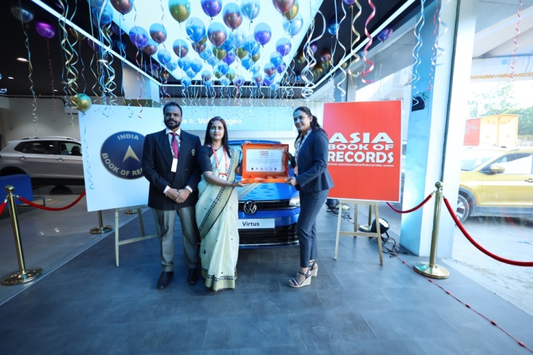 Volkswagen Dealerships in Gujarat Make It to India Book of Records and Asia Book of Records for VW Virtus Deliveries