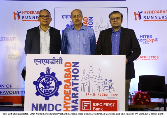 NMDC and Hyderabad Runners launch the NMDC Hyderabad Marathon 2022