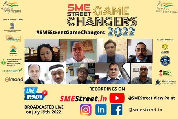 Uttar Pradesh MSME Minister Rakesh Sachan Urged MSMEs to Invest in the State at SMEStreet GameChangers Forum 2022 Webinar