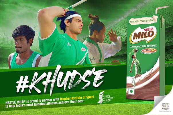 estlé MILO joins forces with Inspire Institute of Sport (IIS), one of India’s premier training centers that has a vision to create and develop Olympic champions in India. MILO has always believed in the importance of sports and in providing nourishing energy to young champions. Sharing the same ethos, IIS leverages its world-class infrastructure, finest coaching and sports science to scout for young athletes and train them to become future Olympians of our country. They have already been successful in producing three Olympic medalists, including Tokyo Gold medalist Neeraj Chopra. In this unique partnership, as the Official Dairy Partner of IIS, Nestlé India will contribute one year worth of Nestlé a+ milk and MILO RTD to IIS athletes. MILO with IIS has also launched a new campaign featuring javelin star Neeraj Chopra along with budding athletes, high jumper Dev Karthick from Tamil Nadu and judo champ Olivia from Manipur. The campaign titled ‘Khudse’, highlights how these champions succeed by encouraging and motivating themselves to push boundaries beating their own records. Speaking on the partnership, Olympic Gold Medalist Neeraj Chopra said, “It is extremely encouraging to see an established brand like MILO partner with the Inspire Institute of Sport and work collectively towards the common goal of helping athletes be the best versions of themselves. I am a firm believer in the power of self-motivation and am thrilled to be part of this campaign between IIS and MILO which aims at taking this message to the countless young athletes across our country who are training hard every day. I hope that through this campaign we are able to inspire the next generation of Indian athletes to push harder and give their best.” Sharing his thoughts on the association, Mahesh Bhupathi, renowned tennis player and IIS Advisory Board Member said, “It’s imperative that the right brands partner with the collective push to help our athletes achieve global success, and that’s precisely what Nestle’s coming on board with the Inspire Institute of Sport underlines. We’ve always said that for us to be able to compete consistently and win on the big stage, it’s going to take the coming together of all stakeholders, and brands are a vital cog in that wheel.” Commenting on the partnership, Mehernosh Malia, Head – Dairy Business, Nestlé India, “We are proud to partner with Inspire Institute of Sport and extend our humble support to them in building the future sporting talent of India. Their rigorous screening process, state-of the art training facilities, experienced coaches and mentors from around the world will help them realize their mission. Our partnership with IIS is a perfect fit with MILO’s commitment towards nourishing young champions and inspiring them to develop the grit within. Through the new campaign ‘khudse’ we encourage young champions to not wait for any external reinforcement but to cheer for themselves and push their own boundaries, with their grit and passion” Rushdee Warley, CEO, Inspire Institute of Sport, added, “Nutrition plays as defining a role as some of the more obvious aspects, when it comes to determining success in sport. MILO is a product that’s been associated with young athletes and nutritious energy for a long time now, and this association between Milo and IIS is a step in the right direction.”