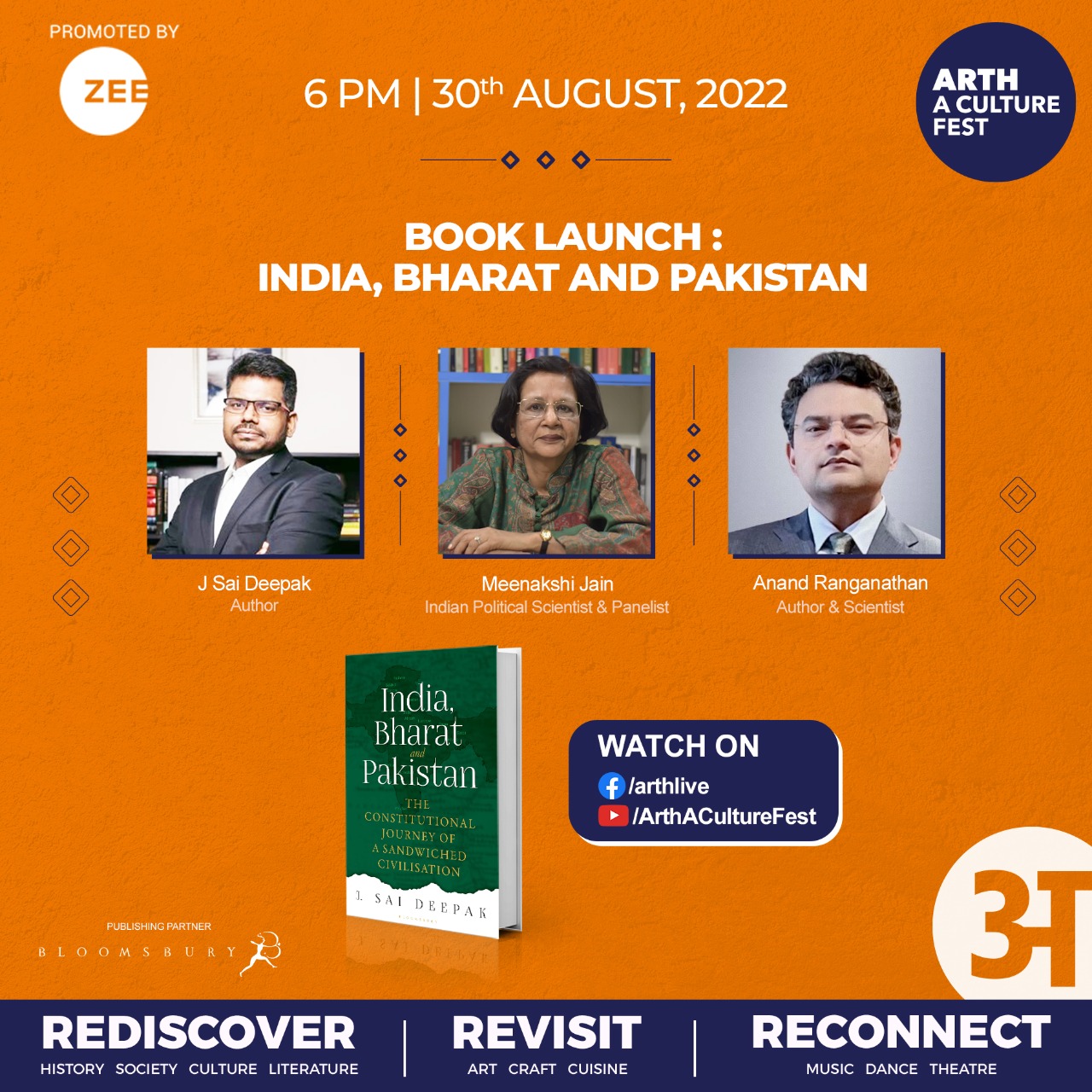 J. Sai Deepak unveils the second edition of his Bharat trilogy books - India, Bharat And Pakistan and engages in a panel discussion