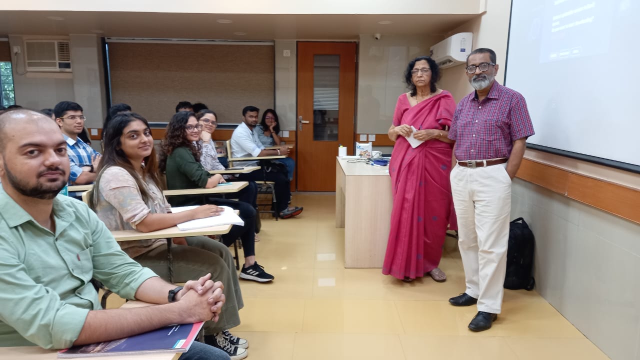 Internationally Acclaimed Economist and Chairman of MDAE, Lord Meghndad Desai, welcome students during the orientation session for the 2022-23 batch