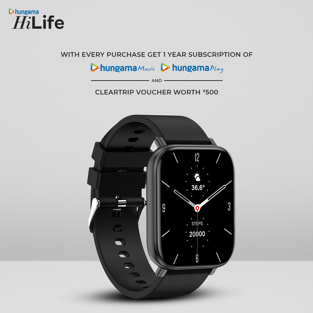Hungama HiLife enters the league of smartwatches with the launch of ‘G1’ Bluetooth 5.0 Smartwatch