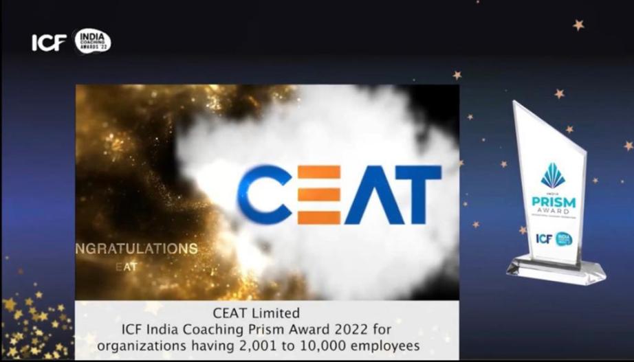 CEAT Ltd. wins the very first ICF India Coaching PRISM Award 2022