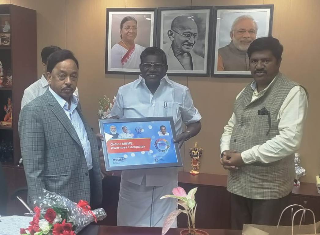 MSMEPC delegation met Union Minister Narayan Rane to explain their new online awareness initiative