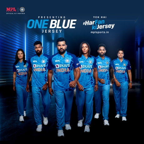 Team India New T20I Jersey celebrates the indomitable energy and enthusiasm that supporters bring to the game
