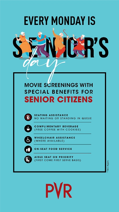 Introducing senior citizen mondays at pvr cinemas