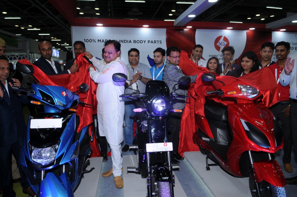 Shema E-Vehicle & Solar Pvt. Ltd. (SES) unveils three high speed electric 2-wheelers at EV India Expo 2022