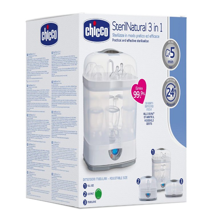 Sterilise you baby’s feeding and weaning essentials with Chicco Sterilisers