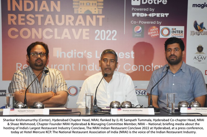 NRAI, to Host India’s Largest Restaurant Industry Conclave in Hyderabad