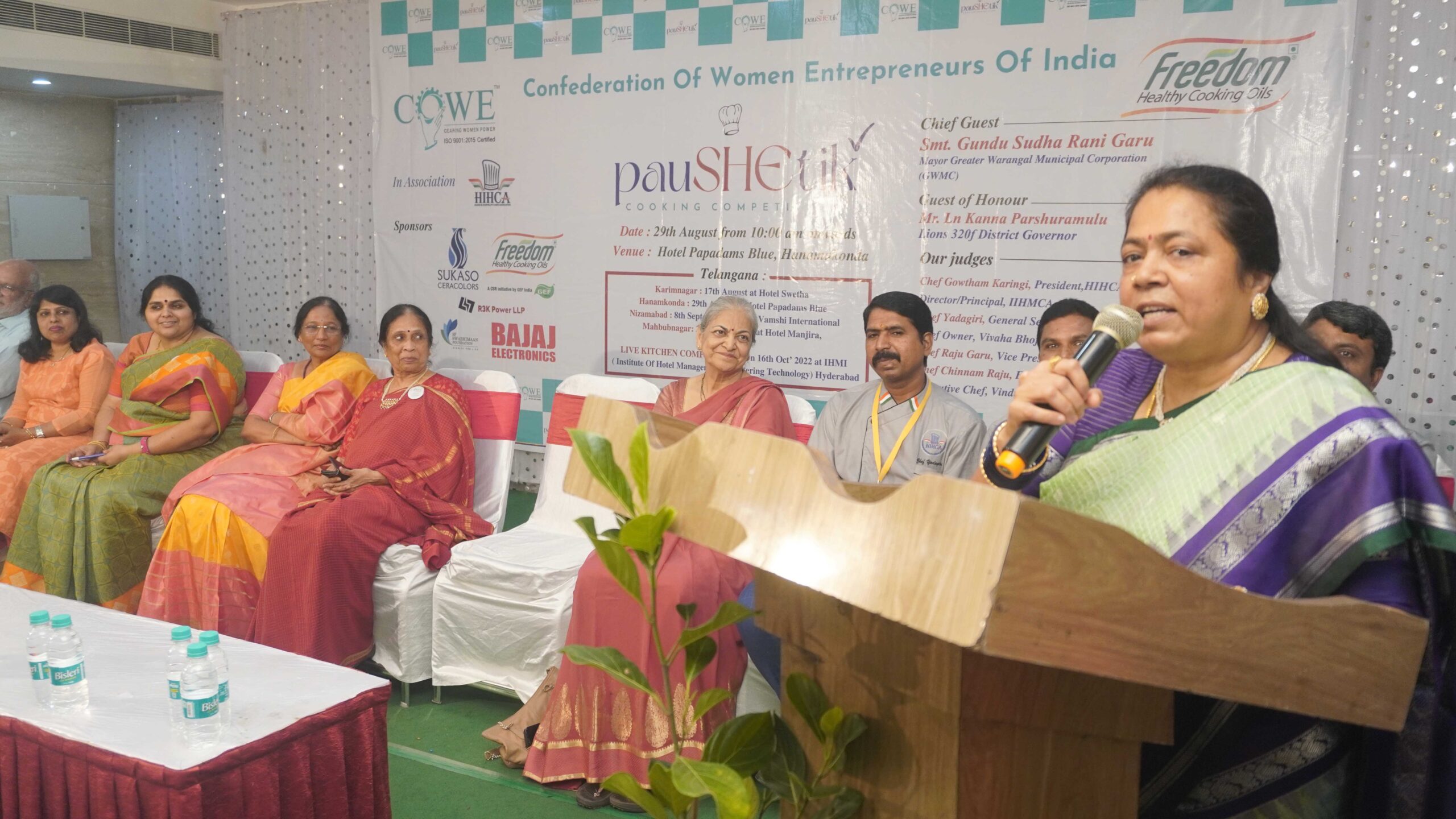 FILE PIC 03-Mayor of Warangal Gundu Sudha Rani seen gracing one of the contests