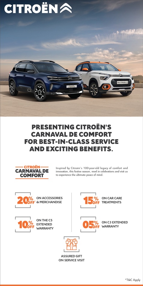 Citroen India Announces Month-long ‘service Festival’ for Customers