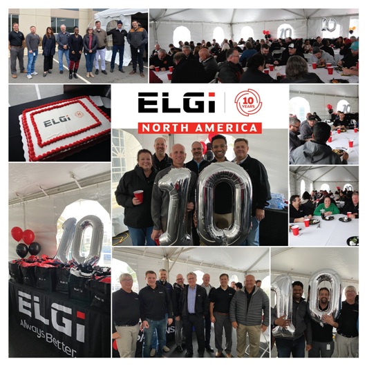 ELGi celebrates 10 years of compressed air excellence in North America
