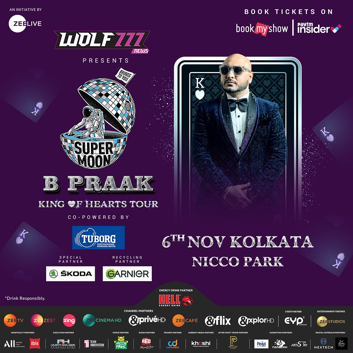 B Praak is all set to mesmerize music lovers in the city of joy at Supermoon ft. B Praak- King of Hearts Tour