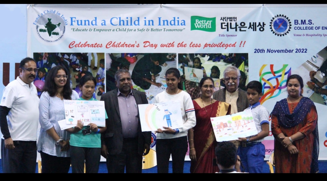 Fund a Child in India (FCI) celebrates Children’s Day with the underprivileged children through its Annual Event “DRAW YOUR DREAMS”