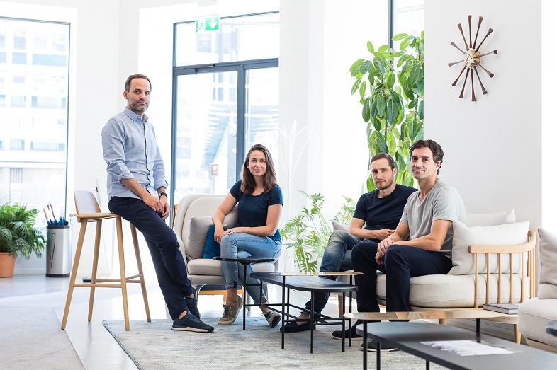 Seedstars Group Partners. From left to right_ From left to right_ Michael Weber, Alisée de Tonnac, Pierre-Alain Masson, and Charlie Graham-Brown