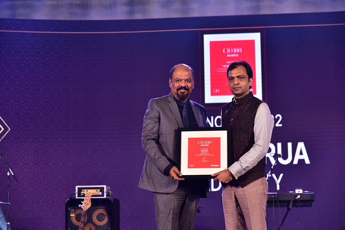 Radio City's Chief Innovation Officer - Digital Transformation, Mr. Alok Barua has been recognized as India’s Top 100 CIOs