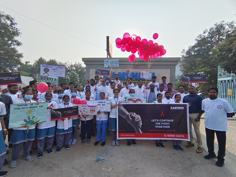 Kamineni Hospitals organises AIDS Awareness Walk
